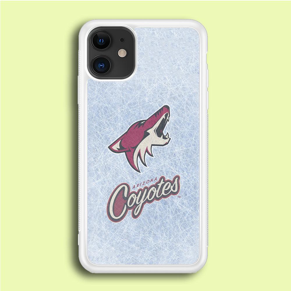 Hockey Arizona Coyotes NHL 002 iPhone 12 Mini Case-Rubber / White (2D Case)-Xtracase