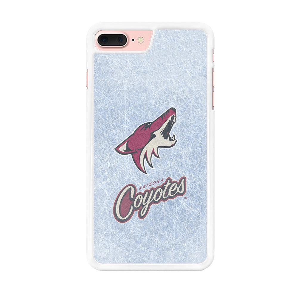 Hockey Arizona Coyotes NHL 002 iPhone 8 Plus Case-Rubber / White (2D Case)-Xtracase