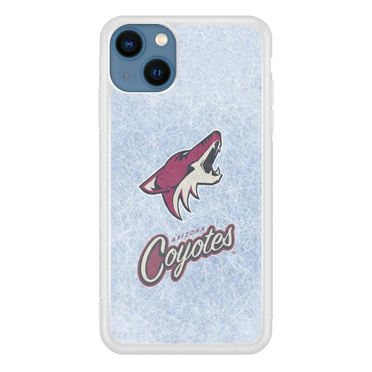 Hockey Arizona Coyotes NHL 002 iPhone 13 Mini Case-Rubber / White (2D Case)-Xtracase