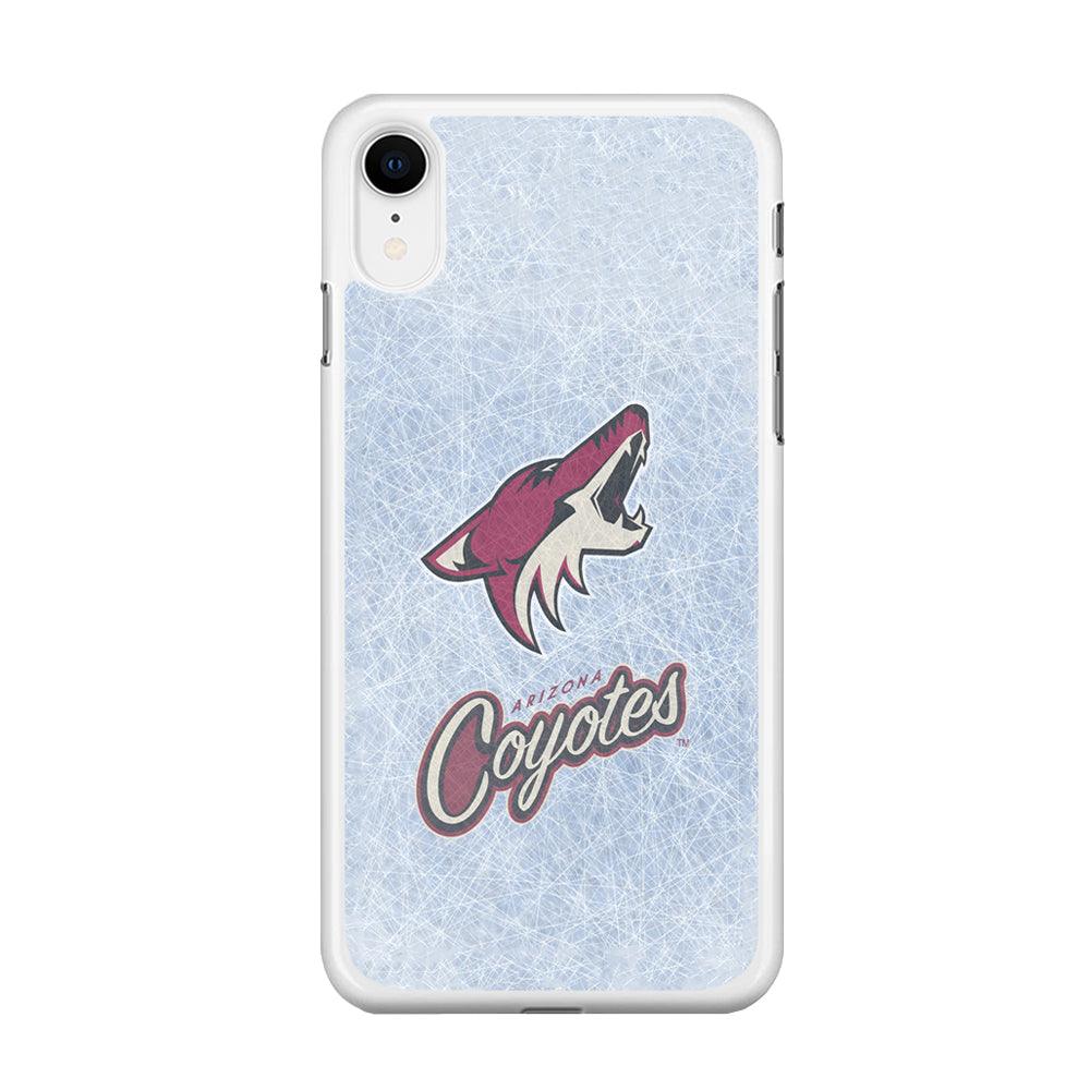 Hockey Arizona Coyotes NHL 002 iPhone XR Case-Rubber / White (2D Case)-Xtracase