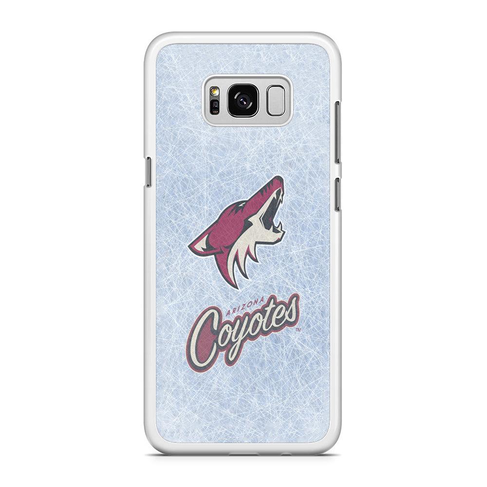 Hockey Arizona Coyotes NHL 002 Samsung Galaxy S8 Case-Rubber / White (2D Case)-Xtracase