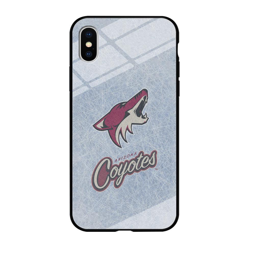 Hockey Arizona Coyotes NHL 002 iPhone X Case-Tempered Glass Case-Xtracase