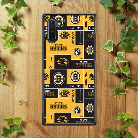Hockey Boston Bruins NHL 001 Samsung Galaxy Note 10 Case-Rubber / Black (2D Case)-Xtracase