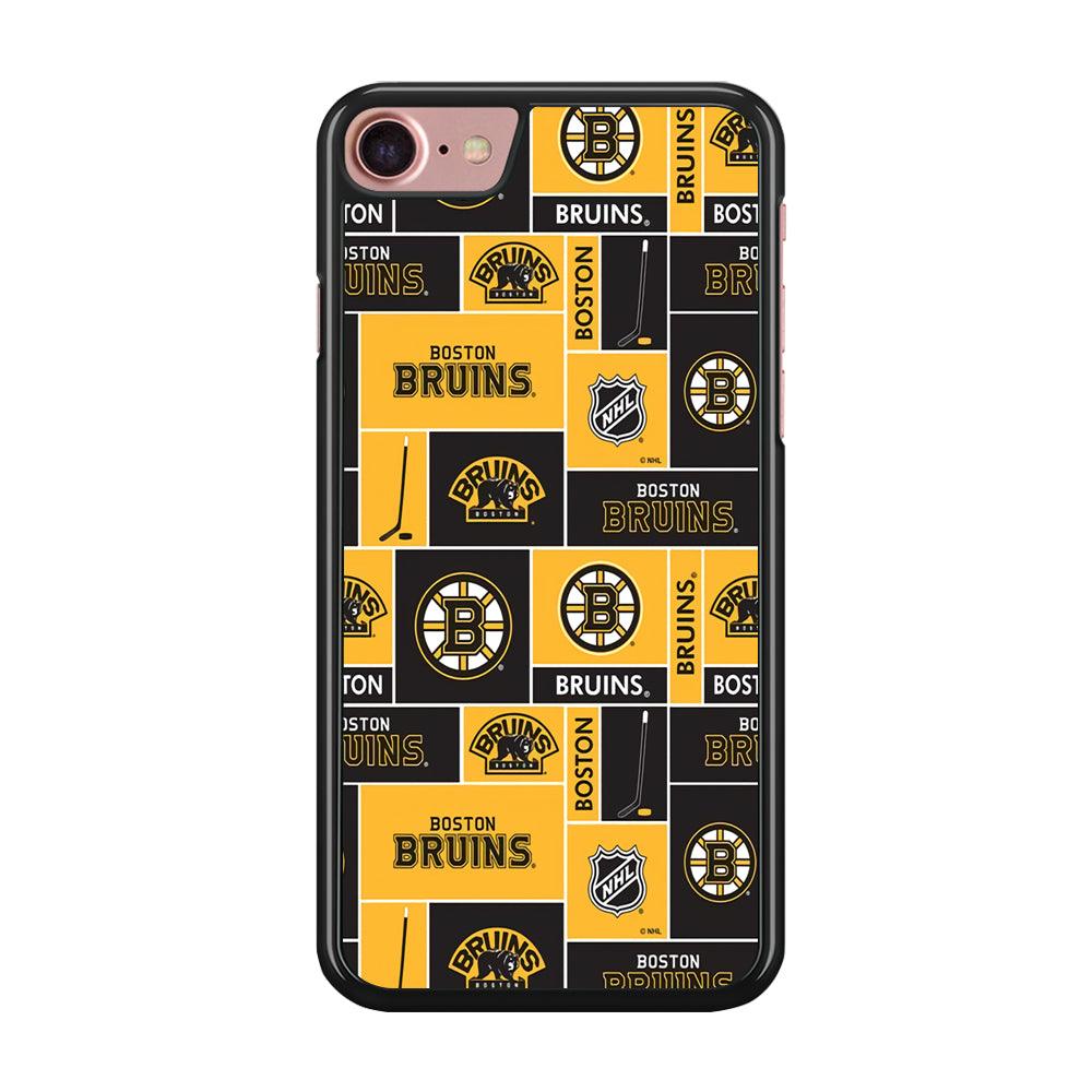 Hockey Boston Bruins NHL 001 iPhone SE 2020 Case-Rubber / Black (2D Case)-Xtracase