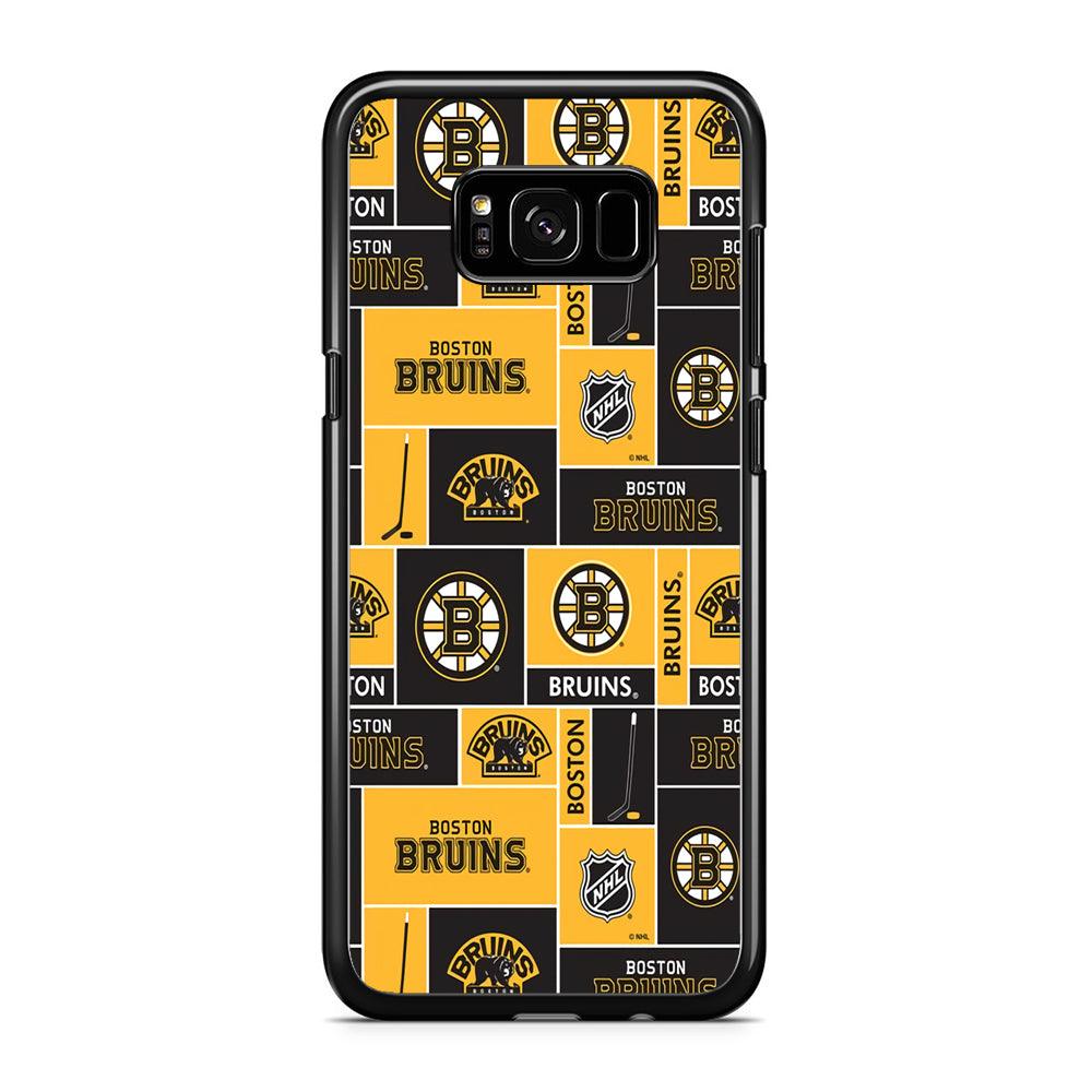 Hockey Boston Bruins NHL 001 Samsung Galaxy S8 Case-Rubber / Black (2D Case)-Xtracase