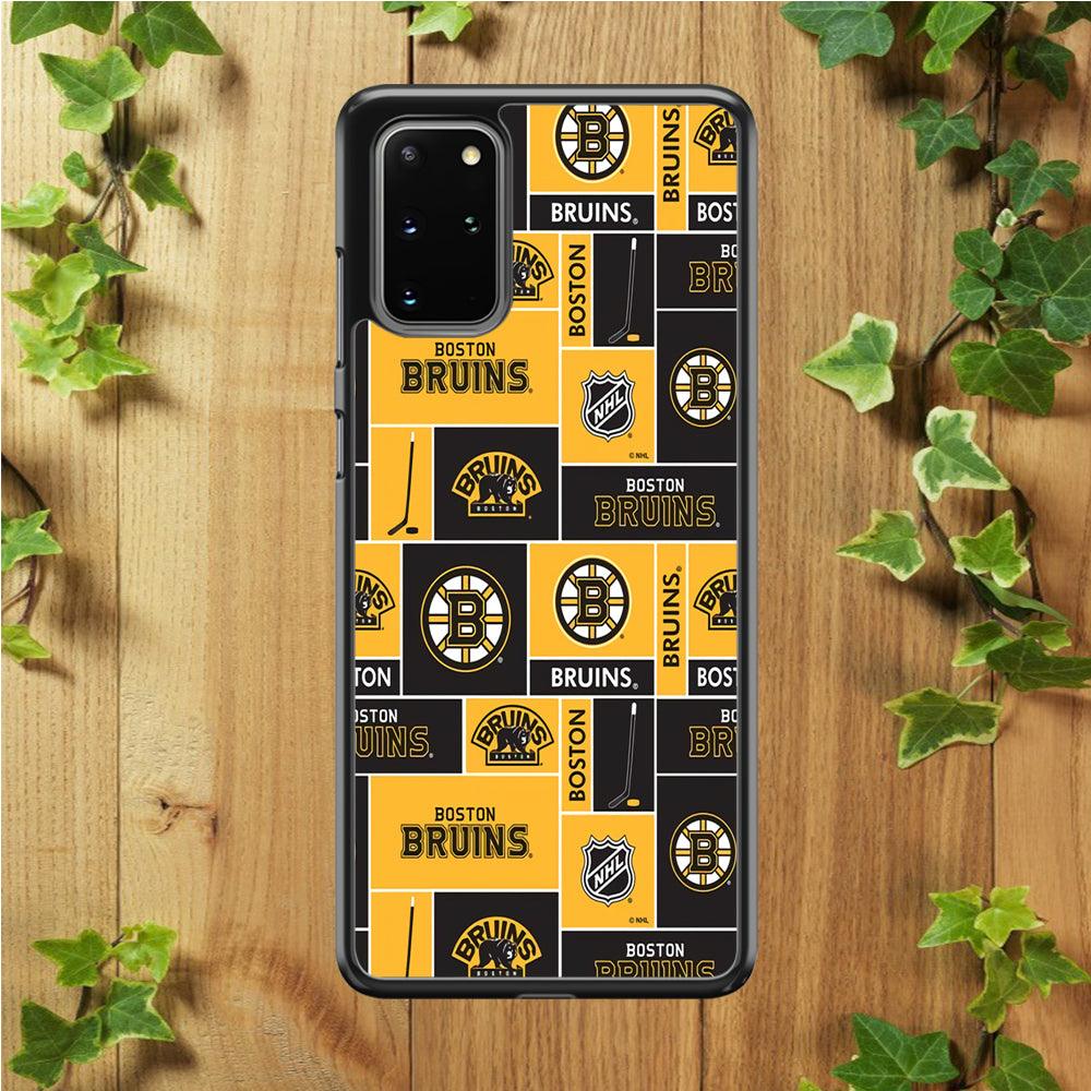 Hockey Boston Bruins NHL 001 Samsung Galaxy S20 Plus Case-Rubber / Black (2D Case)-Xtracase