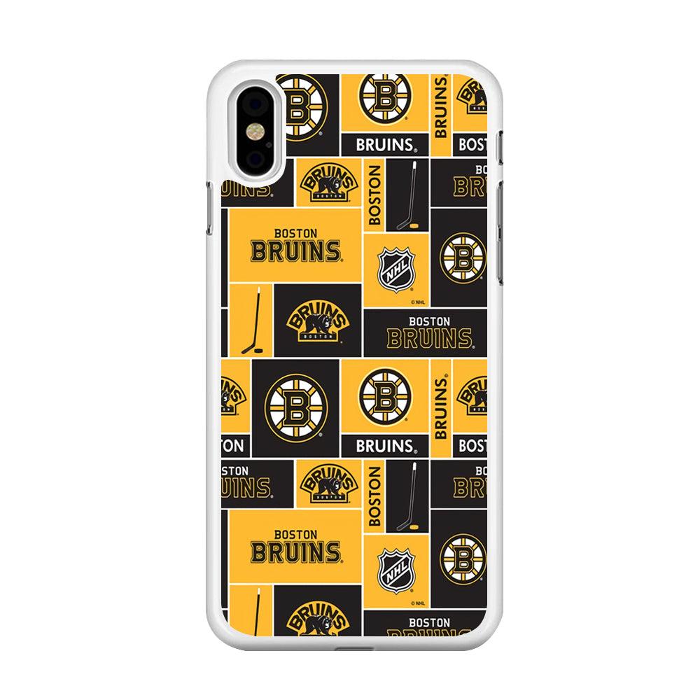 Hockey Boston Bruins NHL 001 iPhone X Case-Plastic / Full Wrap (3D Case)-Xtracase