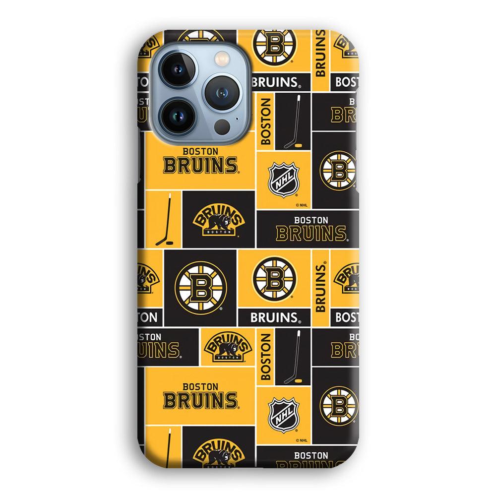 Hockey Boston Bruins NHL 001 iPhone 13 Pro Max Case-Plastic / Full Wrap (3D Case)-Xtracase