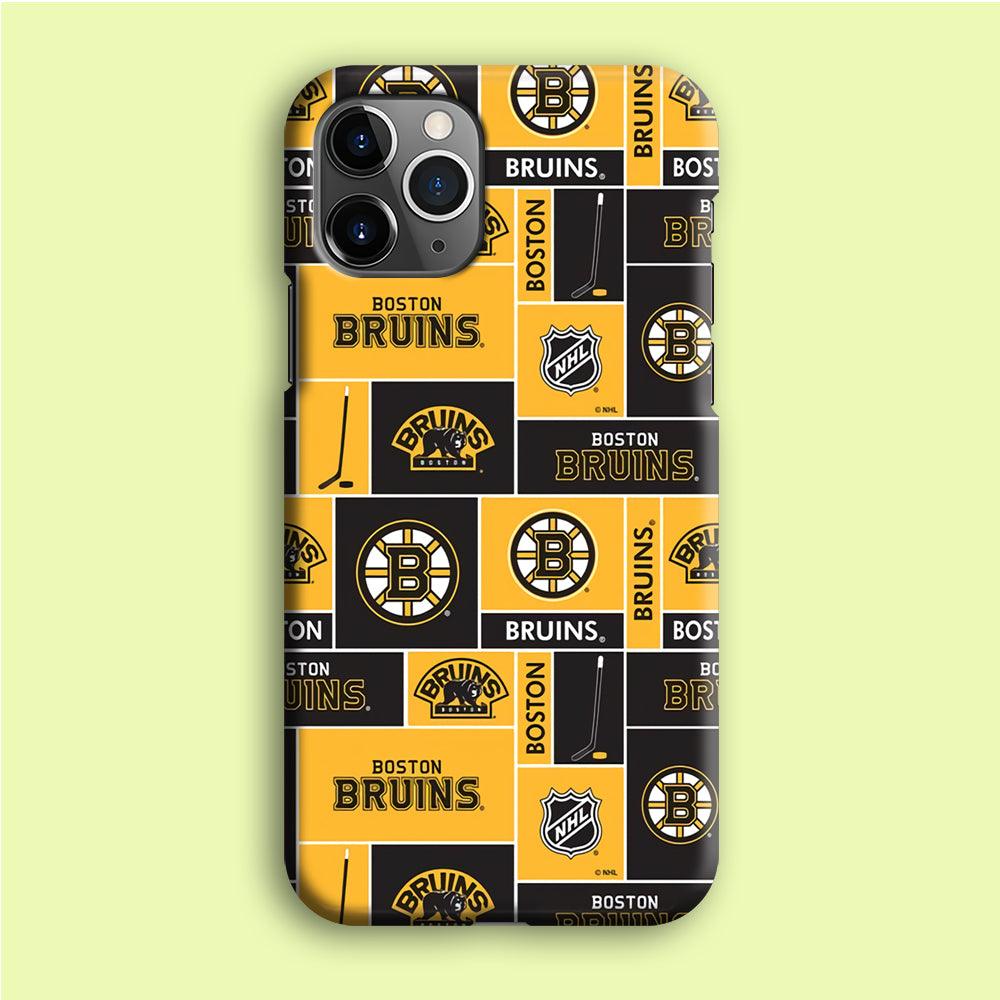 Hockey Boston Bruins NHL 001 iPhone 12 Pro Case-Plastic / Full Wrap (3D Case)-Xtracase