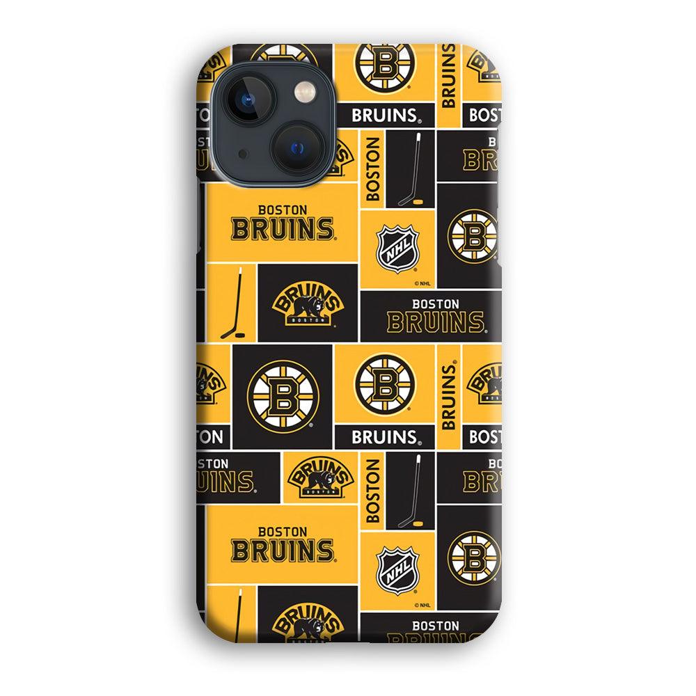 Hockey Boston Bruins NHL 001 iPhone 13 Case-Plastic / Full Wrap (3D Case)-Xtracase
