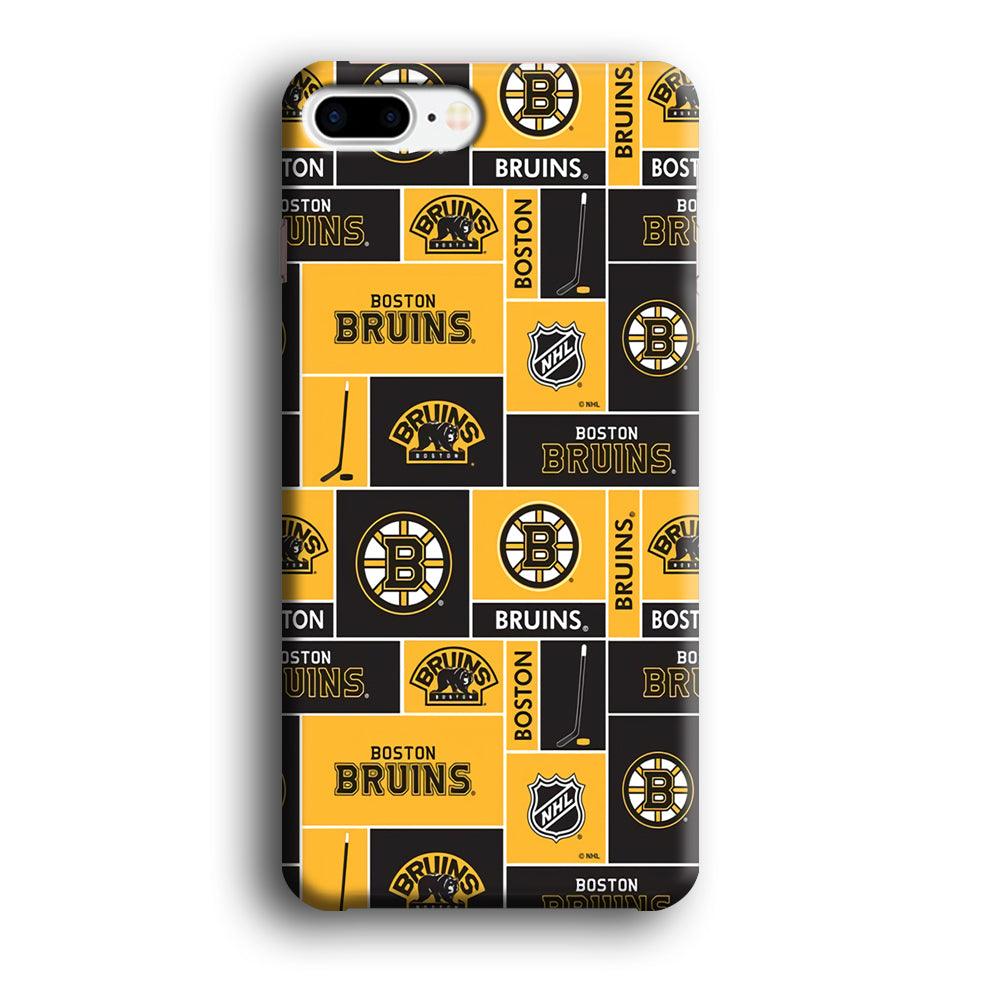 Hockey Boston Bruins NHL 001 iPhone 8 Plus Case-Plastic / Full Wrap (3D Case)-Xtracase