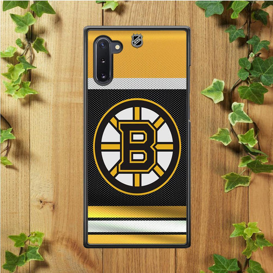 Hockey Boston Bruins NHL 002 Samsung Galaxy Note 10 Case-Rubber / White (2D Case)-Xtracase