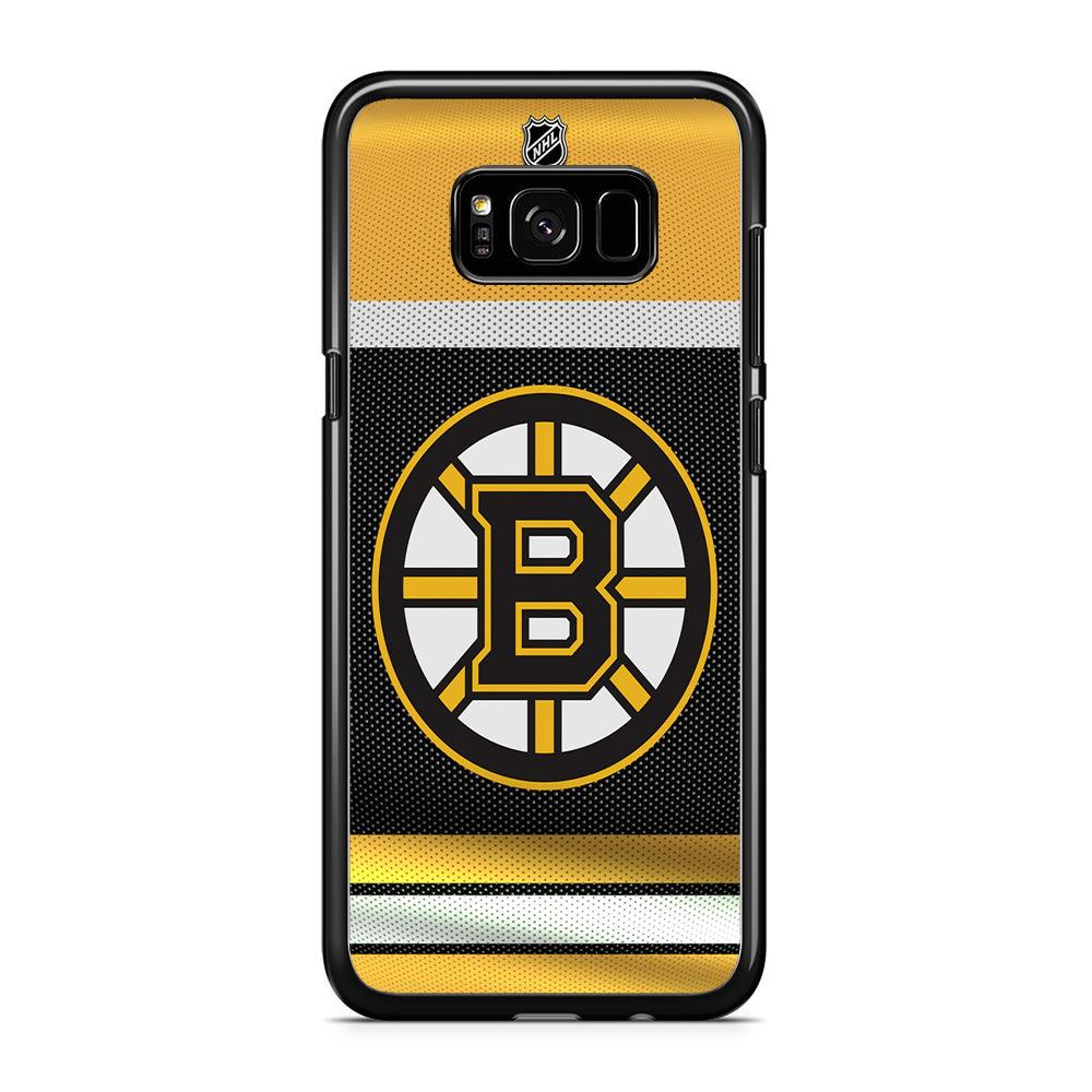 Hockey Boston Bruins NHL 002 Samsung Galaxy S8 Case-Rubber / Black (2D Case)-Xtracase