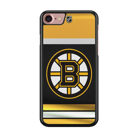 Hockey Boston Bruins NHL 002 iPhone SE 2020 Case-Rubber / Black (2D Case)-Xtracase
