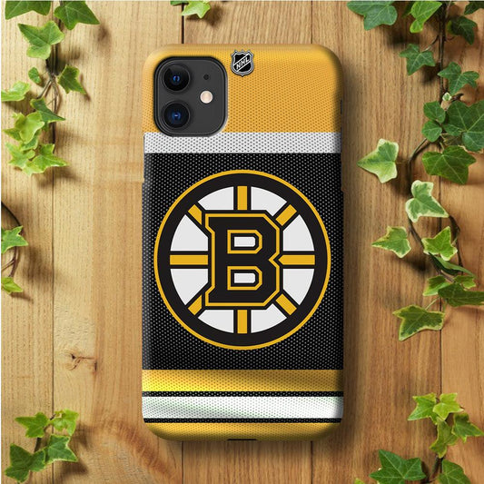 Hockey Boston Bruins NHL 002 iPhone 11 Case-Plastic / Full Wrap (3D Case)-Xtracase