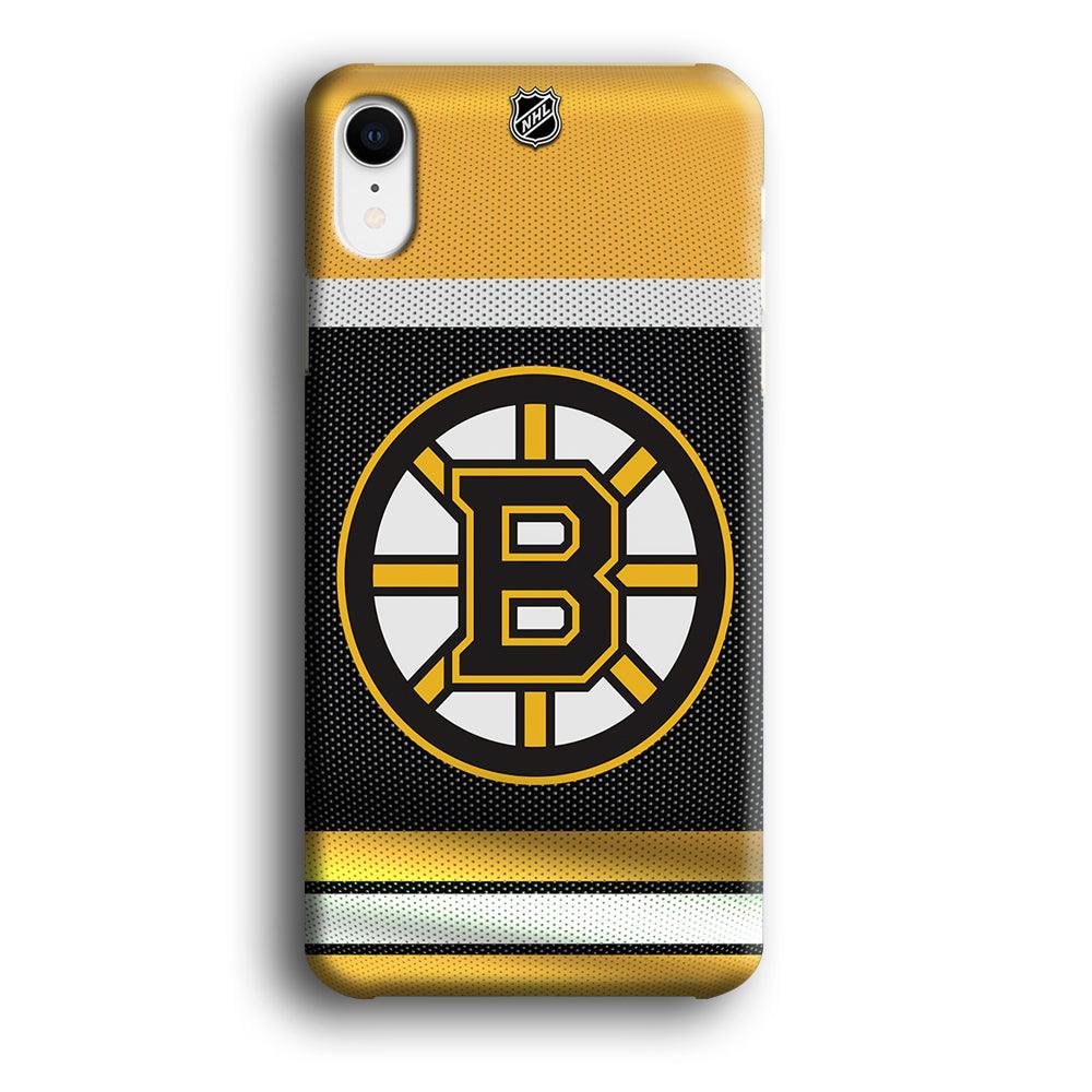 Hockey Boston Bruins NHL 002 iPhone XR Case-Plastic / Full Wrap (3D Case)-Xtracase