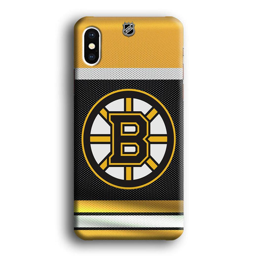 Hockey Boston Bruins NHL 002 iPhone Xs Case-Plastic / Full Wrap (3D Case)-Xtracase