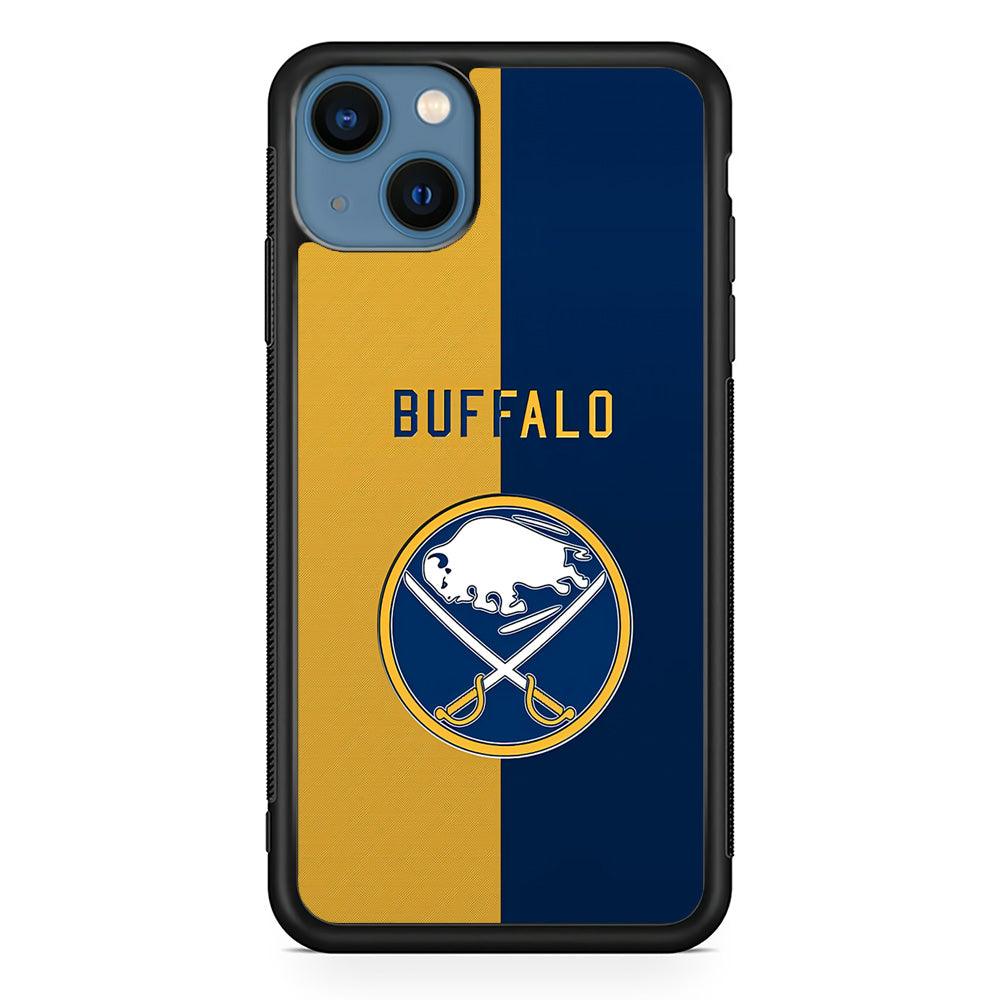 Hockey Buffalo Sabres NHL 001 iPhone 13 Mini Case-Rubber / Black (2D Case)-Xtracase
