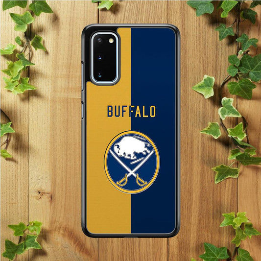 Hockey Buffalo Sabres NHL 001 Samsung Galaxy S20 Case-Rubber / White (2D Case)-Xtracase