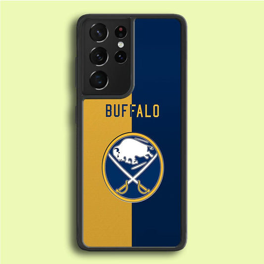Hockey Buffalo Sabres NHL 001 Samsung Galaxy S21 Ultra Case-Rubber / Black (2D Case)-Xtracase