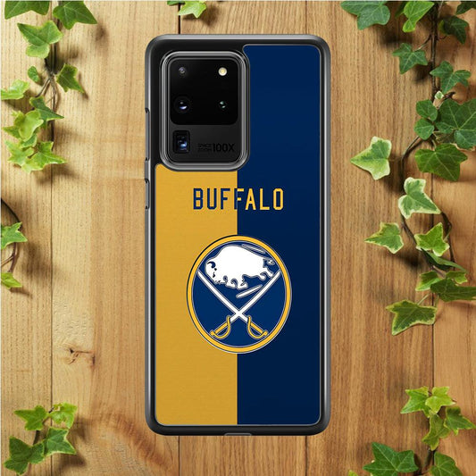 Hockey Buffalo Sabres NHL 001 Samsung Galaxy S20 Ultra Case-Rubber / Black (2D Case)-Xtracase