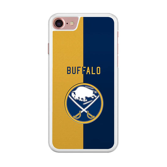 Hockey Buffalo Sabres NHL 001 iPhone SE 2020 Case-Rubber / White (2D Case)-Xtracase