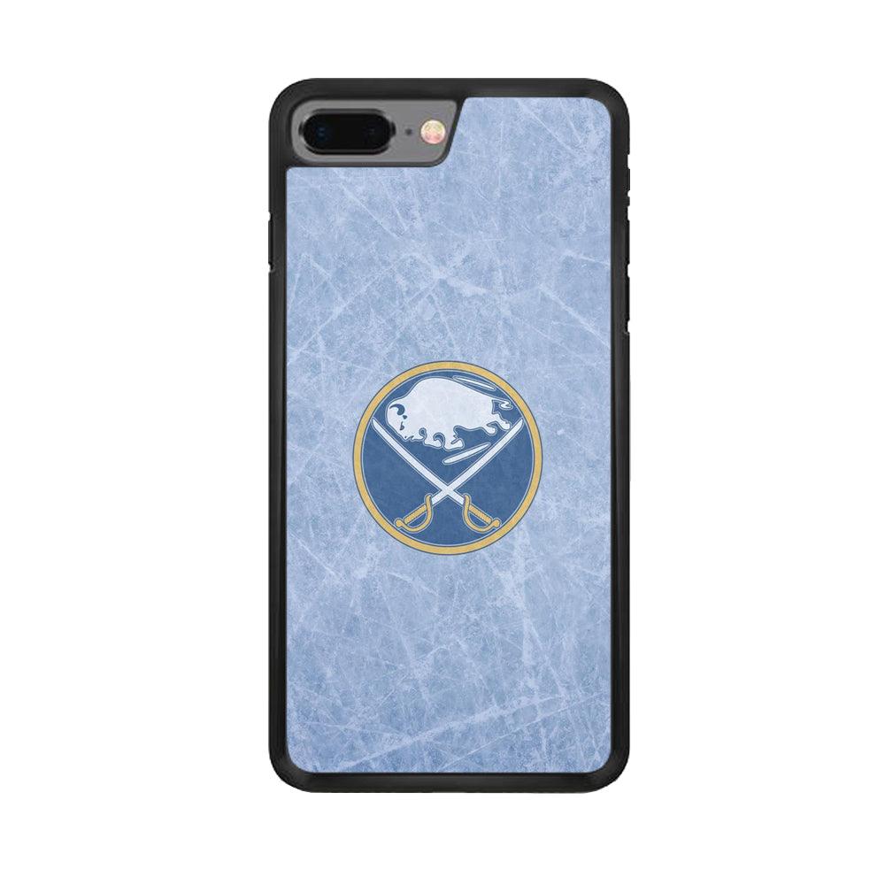 Hockey Buffalo Sabres NHL 002 iPhone 8 Plus Case-Rubber / Black (2D Case)-Xtracase