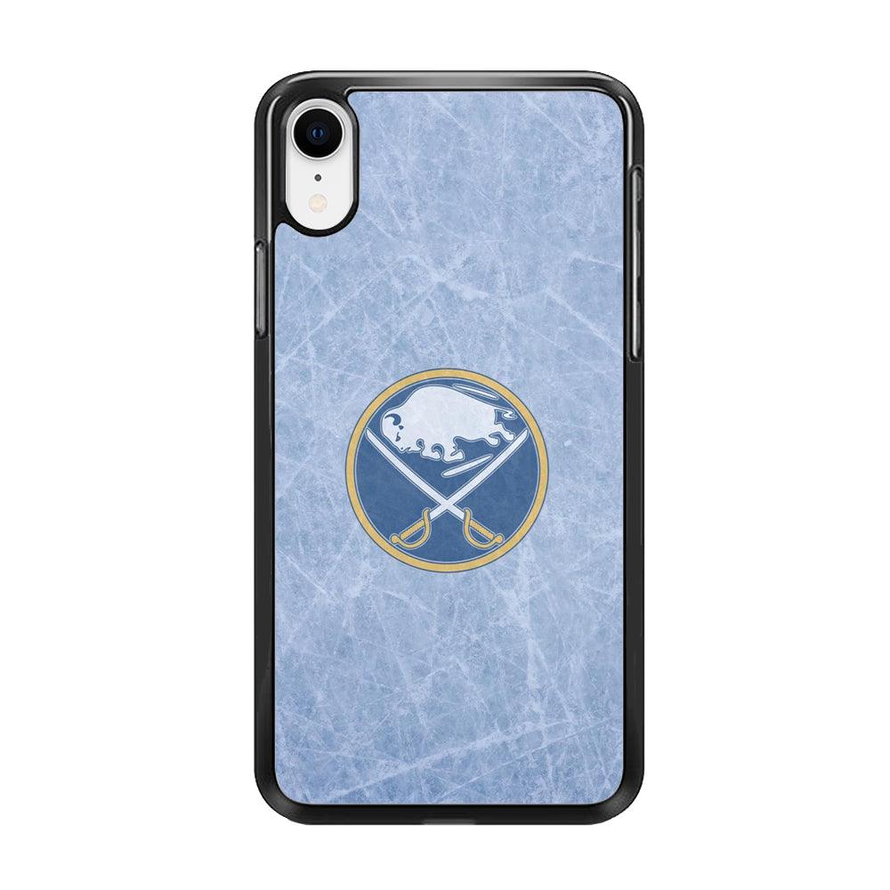 Hockey Buffalo Sabres NHL 002 iPhone XR Case-Rubber / Black (2D Case)-Xtracase