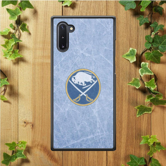 Hockey Buffalo Sabres NHL 002 Samsung Galaxy Note 10 Case-Rubber / White (2D Case)-Xtracase