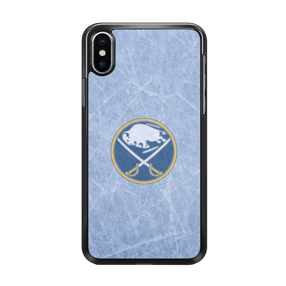 Hockey Buffalo Sabres NHL 002 iPhone X Case-Rubber / Black (2D Case)-Xtracase