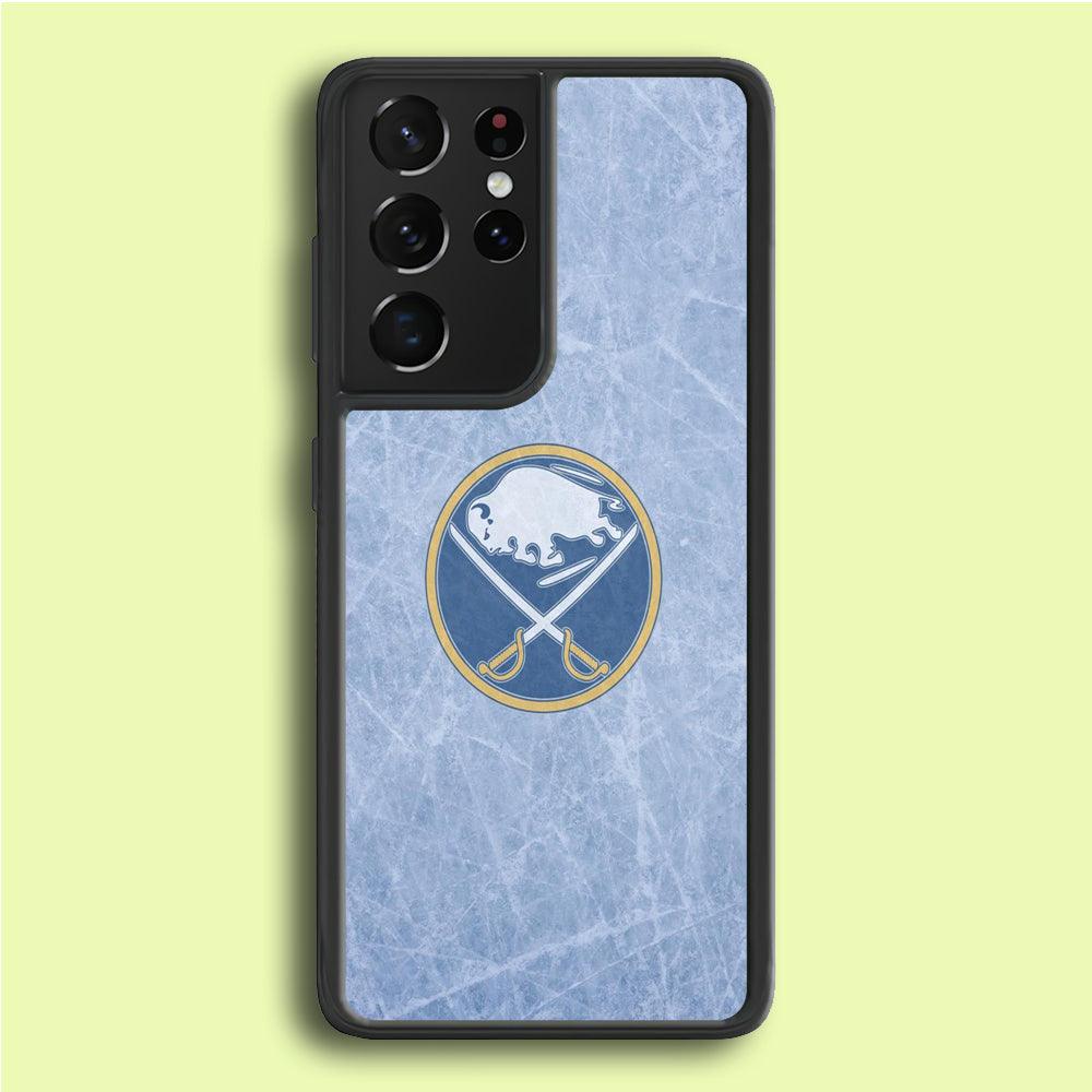 Hockey Buffalo Sabres NHL 002 Samsung Galaxy S21 Ultra Case-Rubber / Black (2D Case)-Xtracase