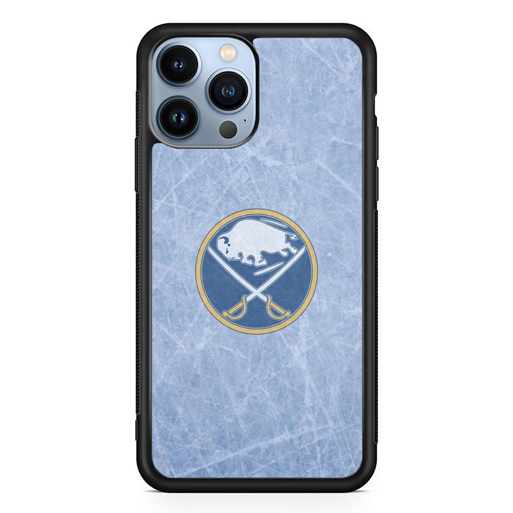 Hockey Buffalo Sabres NHL 002 iPhone 13 Pro Max Case-Rubber / Black (2D Case)-Xtracase