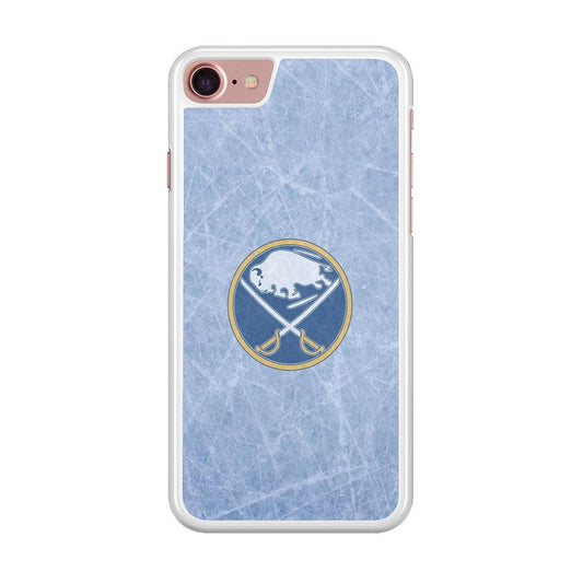 Hockey Buffalo Sabres NHL 002 iPhone SE 2020 Case-Rubber / White (2D Case)-Xtracase
