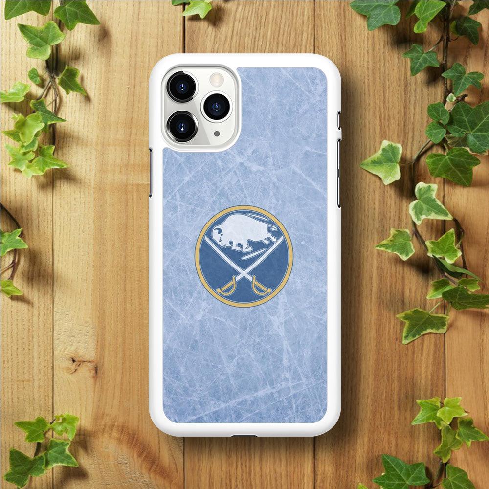 Hockey Buffalo Sabres NHL 002 iPhone 11 Pro Case-Rubber / White (2D Case)-Xtracase