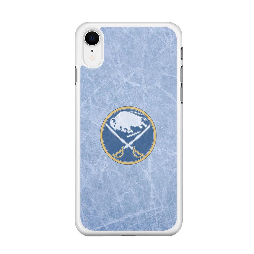 Hockey Buffalo Sabres NHL 002 iPhone XR Case-Rubber / White (2D Case)-Xtracase