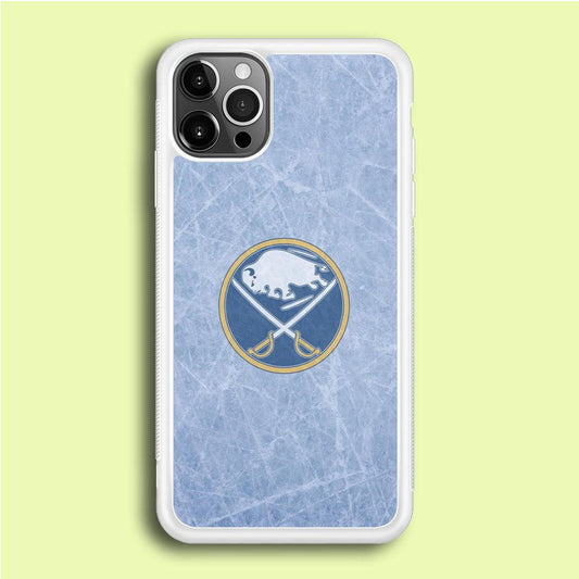 Hockey Buffalo Sabres NHL 002 iPhone 12 Pro Case-Rubber / White (2D Case)-Xtracase