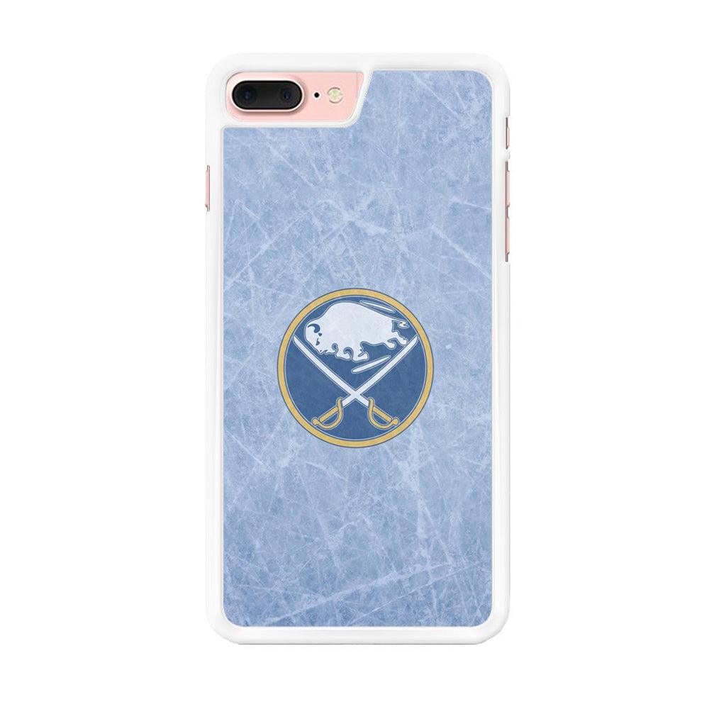 Hockey Buffalo Sabres NHL 002 iPhone 8 Plus Case-Rubber / White (2D Case)-Xtracase