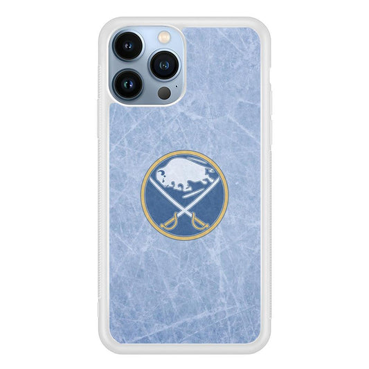 Hockey Buffalo Sabres NHL 002 iPhone 13 Pro Max Case-Rubber / White (2D Case)-Xtracase