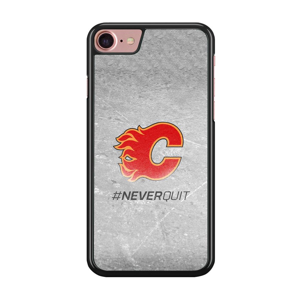 Hockey Calgary Flames NHL 001 iPhone 7 Case-Rubber / Black (2D Case)-Xtracase