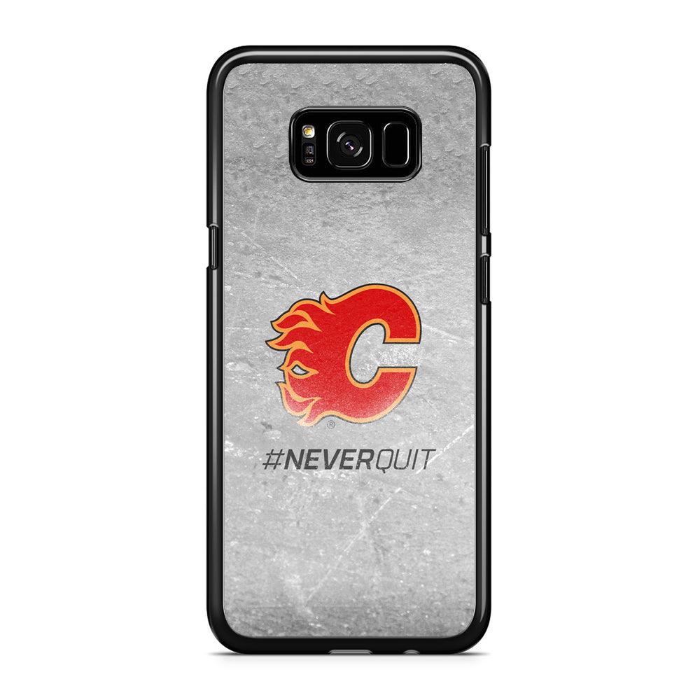 Hockey Calgary Flames NHL 001 Samsung Galaxy S8 Case-Rubber / Black (2D Case)-Xtracase