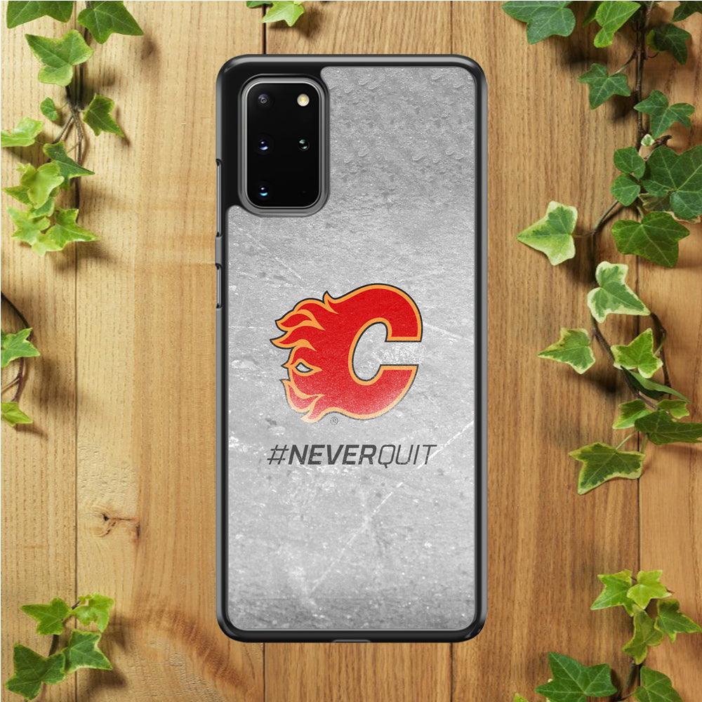 Hockey Calgary Flames NHL 001 Samsung Galaxy S20 Plus Case-Rubber / White (2D Case)-Xtracase