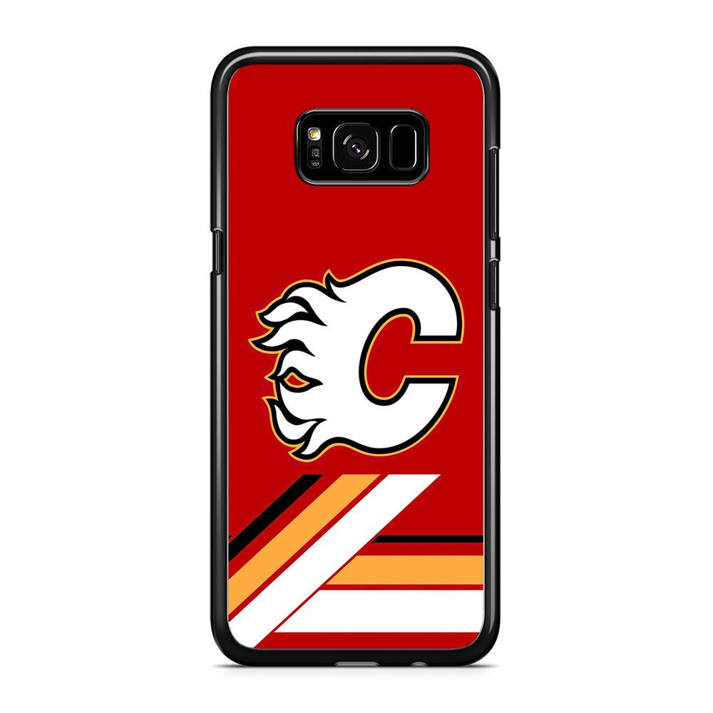 Hockey Calgary Flames NHL 002 Samsung Galaxy S8 Case-Rubber / Black (2D Case)-Xtracase