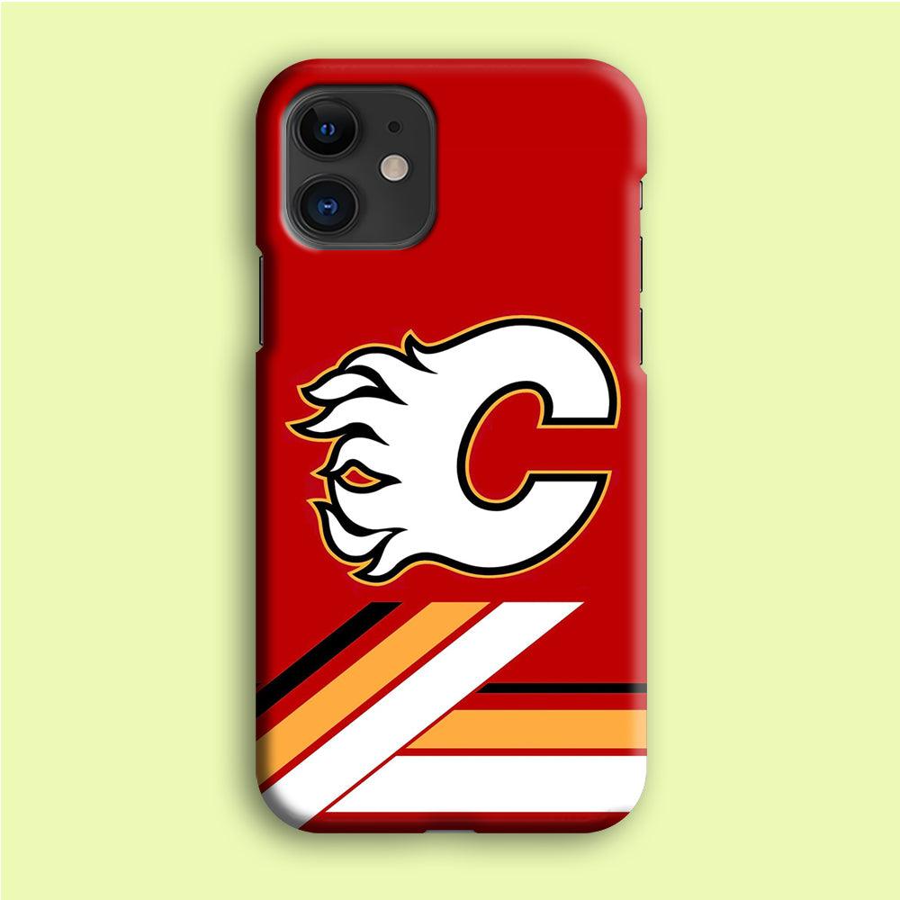 Hockey Calgary Flames NHL 002 iPhone 12 Case-Plastic / Full Wrap (3D Case)-Xtracase