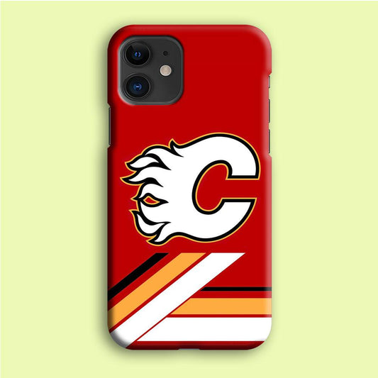 Hockey Calgary Flames NHL 002 iPhone 12 Case-Plastic / Full Wrap (3D Case)-Xtracase