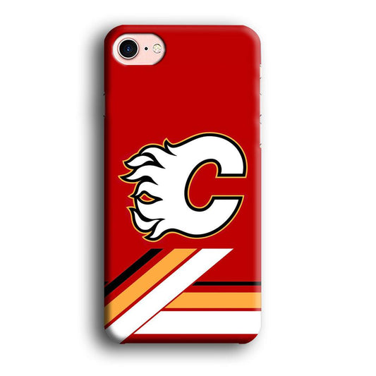 Hockey Calgary Flames NHL 002 iPhone 8 Case-Plastic / Full Wrap (3D Case)-Xtracase