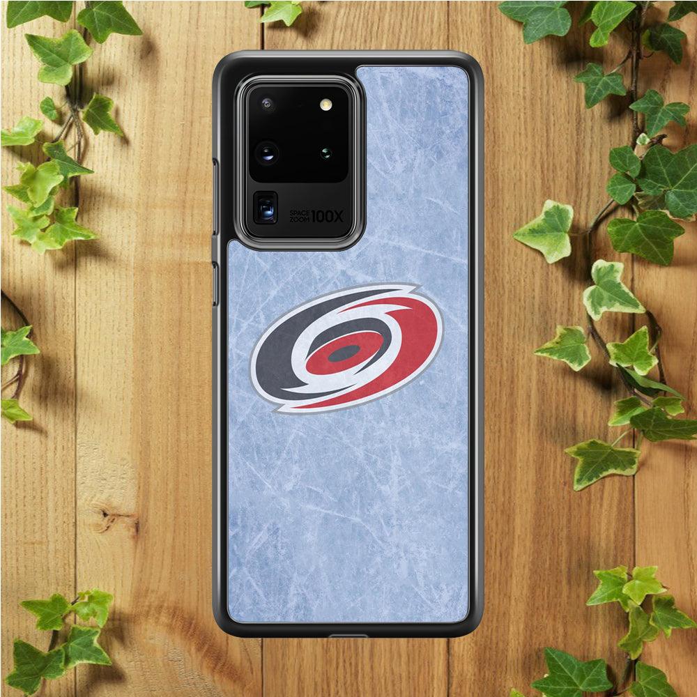 Hockey Carolina Hurricanes NHL 001 Samsung Galaxy S20 Ultra Case-Rubber / Black (2D Case)-Xtracase