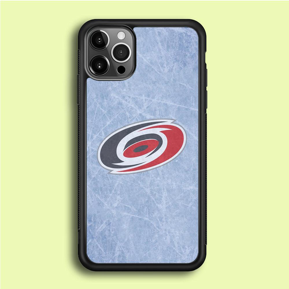 Hockey Carolina Hurricanes NHL 001 iPhone 12 Pro Max Case-Rubber / Black (2D Case)-Xtracase