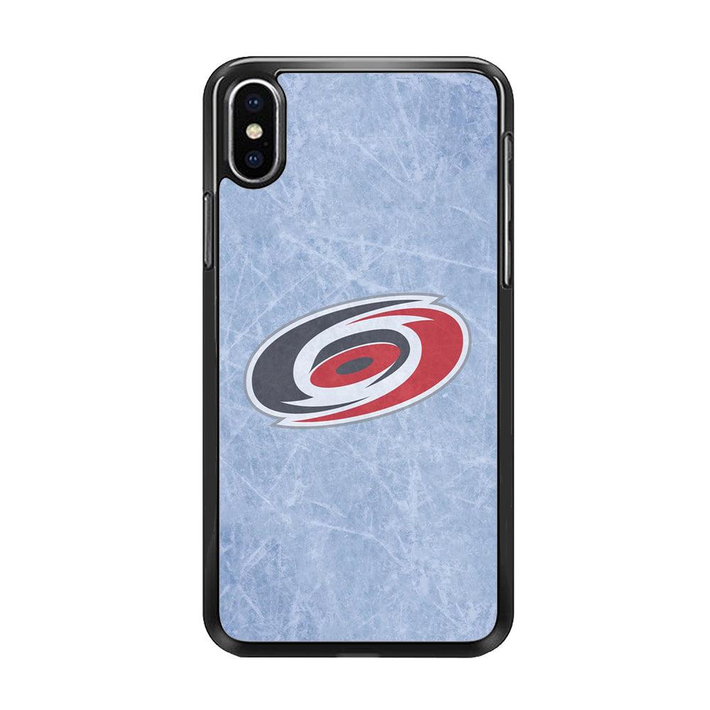 Hockey Carolina Hurricanes NHL 001 iPhone X Case-Rubber / Black (2D Case)-Xtracase