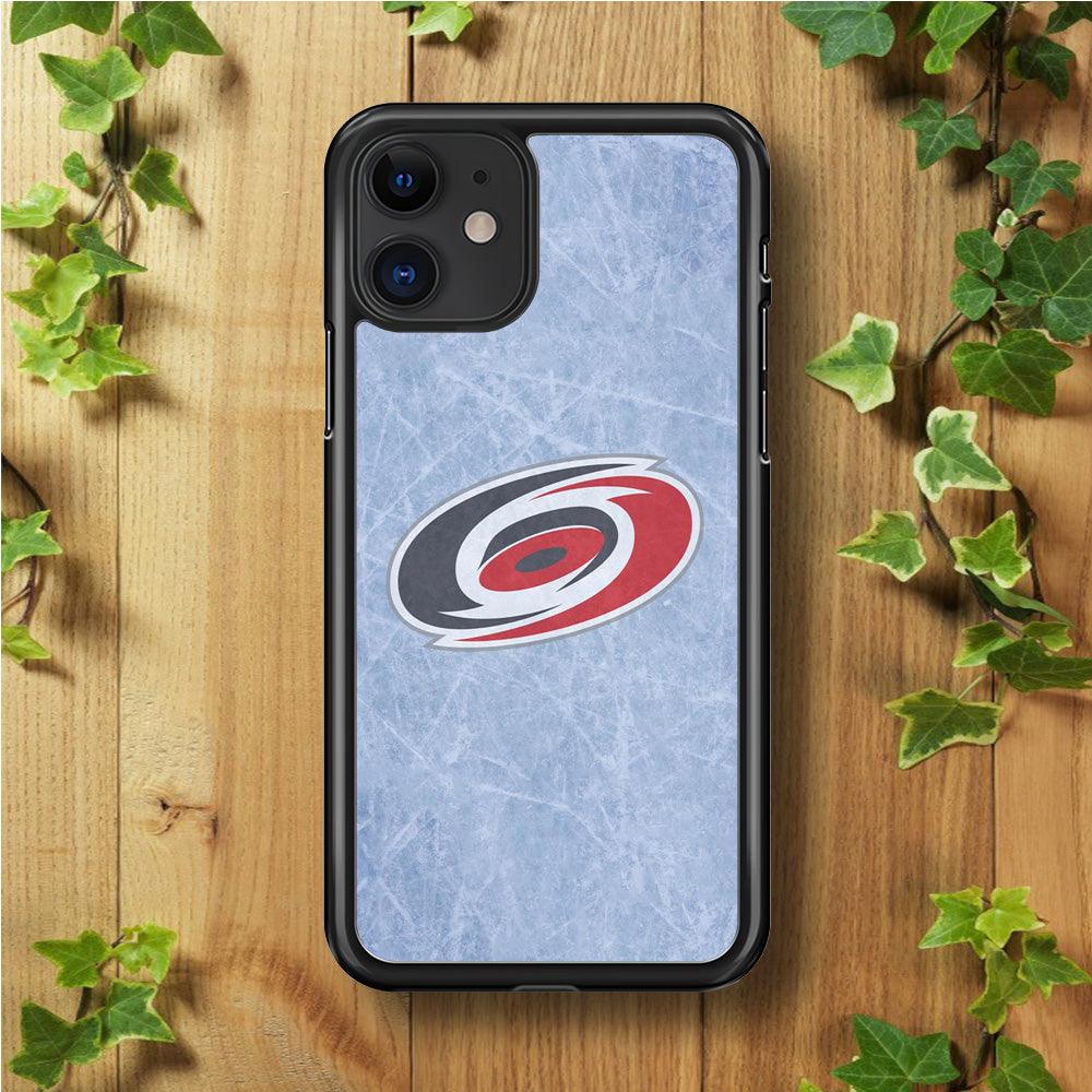 Hockey Carolina Hurricanes NHL 001 iPhone 11 Case-Rubber / Black (2D Case)-Xtracase