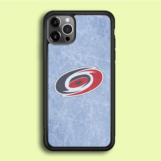 Hockey Carolina Hurricanes NHL 001 iPhone 12 Pro Case-Rubber / Black (2D Case)-Xtracase